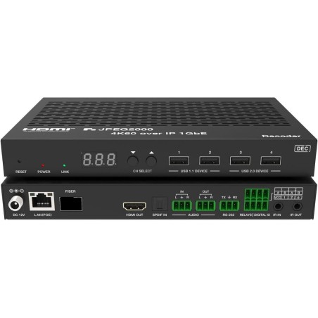 VivoLink AV over IP 4K60Hz JPEG2000 Videowall Matrix - Decoder (VLVWIP2000-DEC)