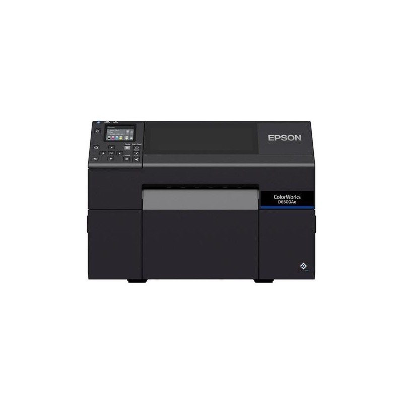 ColorWorks D6500 dye ink, Cutter, Disp., USB, Ethernet, schwarz Farb-Etikettendrucker, Tintenstrahl (mehrfarbig), Medienbreite