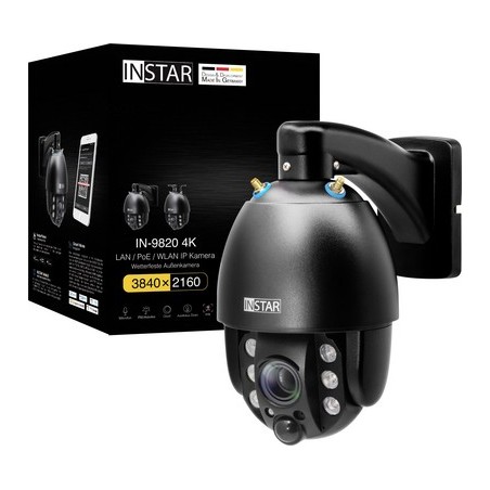 INSTAR IN-9820 4K schwarz 18003 IPÜberwachungskamera (INSTAR IN-9820 4K schwarz 18003)
