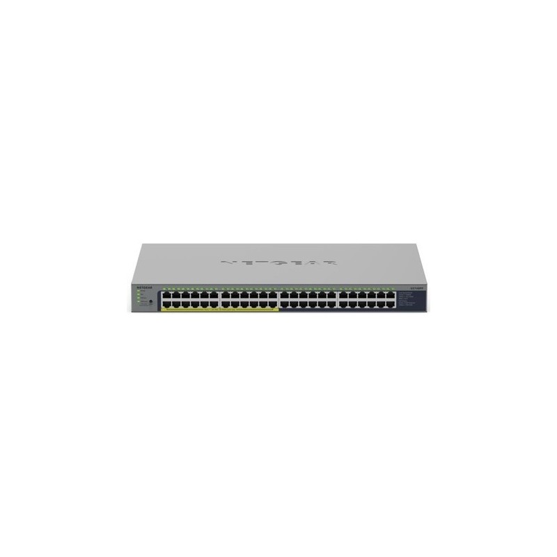 Netgear GS748PP - Switch - unmanaged - 24 x 10/100/1000 + 24 x 10/100/1000 (PoE+) (GS748PP-100EUS)