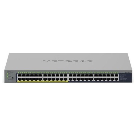 Netgear GS748PP - Switch - unmanaged - 24 x 10/100/1000 + 24 x 10/100/1000 (PoE+) (GS748PP-100EUS)