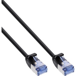 InLine 250er B-Pack Patchkabel slim U/FTP PiMf Cat.6A schwarz 0 - Kabel - Netzwerk (B-71955S)