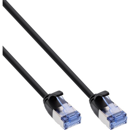 InLine 250er B-Pack Patchkabel slim U/FTP PiMf Cat.6A schwarz 0 - Kabel - Netzwerk (B-71955S)