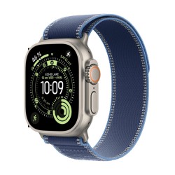Apple Watch Ultra 3 GPS + Cellular 49mm Natural Titanium Case with Blue/Bright Blue Trail Loop - M/L1 (EU) (MEWU4QI/A)
