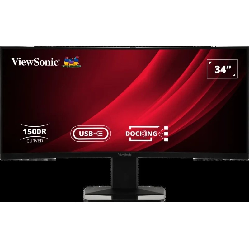 ViewSonic VG3419C 2 LED-Monitor 86,4 cm (34") UWQHD HDMI/DP/USB C/LAN Schwarz