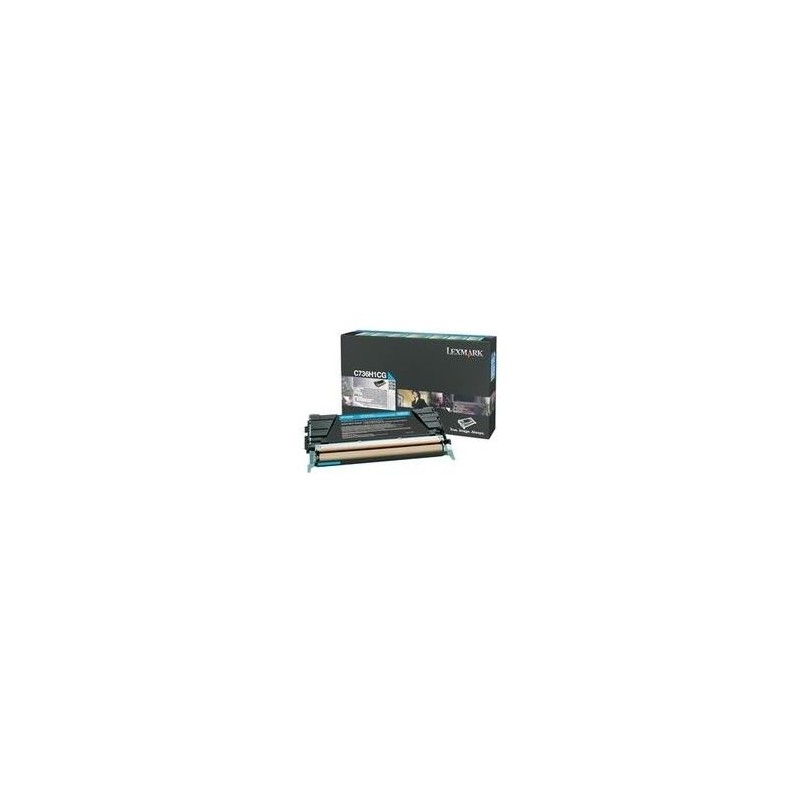 Lexmark - Tonerpatrone - Hohe Ergiebigkeit - 1 x Cyan - 10000 Seiten - LRP / LCCP (0C736H1CG)