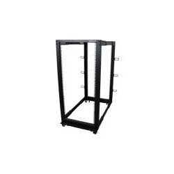 StarTech.com 25U Adjustable Depth Open Frame 4 Post Server Rack w - Casters, Levelers and Cable Management Hooks - Relais-Rack