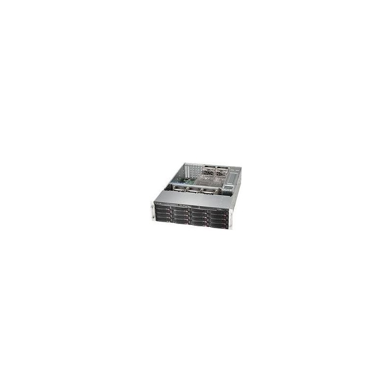 Supermicro SC836 BE1C-R1K23B - Rack - einbaufähig - 3U - verbessertes, erweitertes ATX - SATA/SAS - Hot-Swap 1200 Watt - Schwar