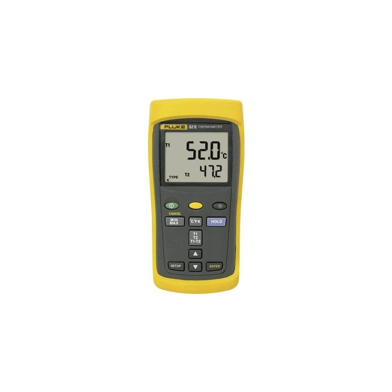 Fluke 52 II Temperatur-Messgerät -250 bis +1372 C Fühler-Typ J, K, T, E (1281139)