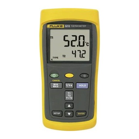 Fluke 52 II Temperatur-Messgerät -250 bis +1372 C Fühler-Typ J, K, T, E (1281139)