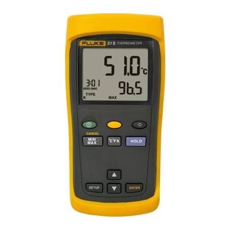 Fluke 51 II Temperatur-Messgerät -250 bis +1372 C Fühler-Typ J, K, T, E (1281142)