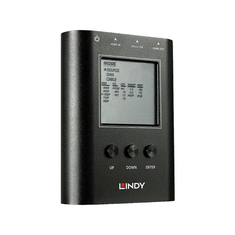 Lindy HDMI 2.0 18G Signal Analyser and Generator - HDMI test signal generator / analyzer