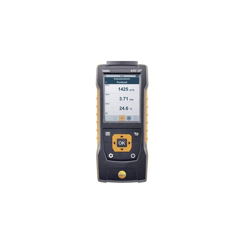 testo Druck-Messgerät 440 dP Luftdruck, Beleuchtungsstärke, CO2, Temperatur, Windgeschwindigkeit -150 - +150 hPa 0560 4402 (056