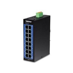 TRENDnet TI-G160I - Switch - managed - 16 x 10/100/1000 - an DIN-Schiene montierbar - Gleichstrom