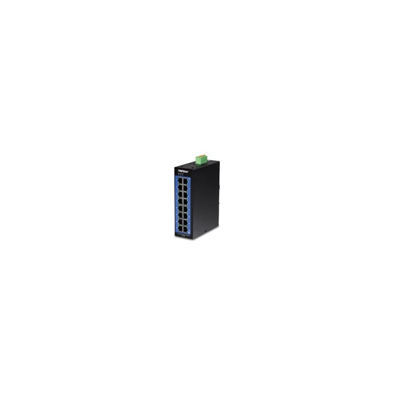 TRENDnet TI-G160I - Switch - managed - 16 x 10/100/1000 - an DIN-Schiene montierbar - Gleichstrom