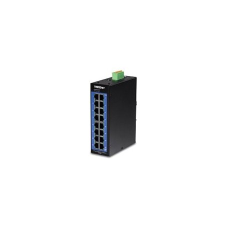 TRENDnet TI-G160I - Switch - managed - 16 x 10/100/1000 - an DIN-Schiene montierbar - Gleichstrom