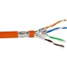 Helos Verlegekabel High Quality,Cat.7 Rohkabel, S/FTP, PiMF, LSZH, orange, 500m Trommel -Cat.7 Rohkabel, 600MHz - paarweise und