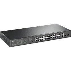 TP-Link Easy Smart SG1428PE - Switch - Smart - 24 x 10/100/1000 (PoE+) + 2 x 10/100/1000 - an Rack montierbar - PoE+ (250 W) -