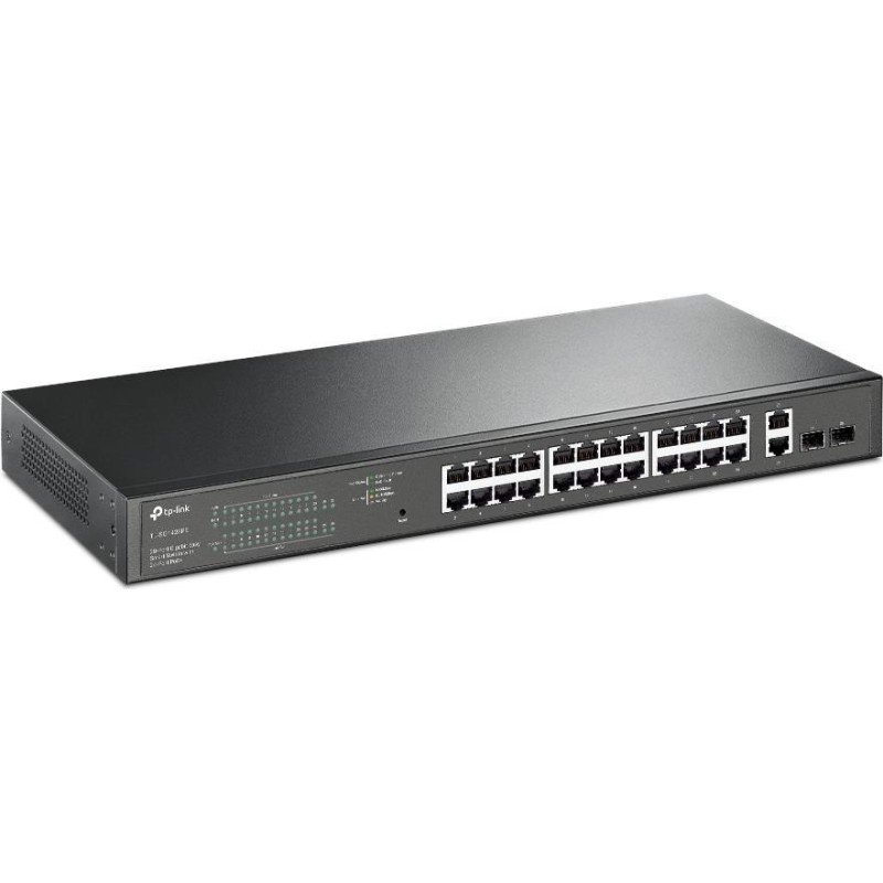 TP-Link Easy Smart SG1428PE - Switch - Smart - 24 x 10/100/1000 (PoE+) + 2 x 10/100/1000 - an Rack montierbar - PoE+ (250 W) -