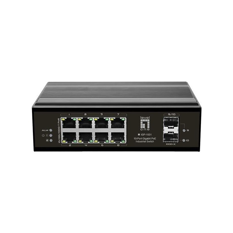 LevelOne IGP-1031 Netzwerk-Switch Gigabit Ethernet (10/100/1000) Power over Ethernet (PoE) Schwarz (IGP-1031)