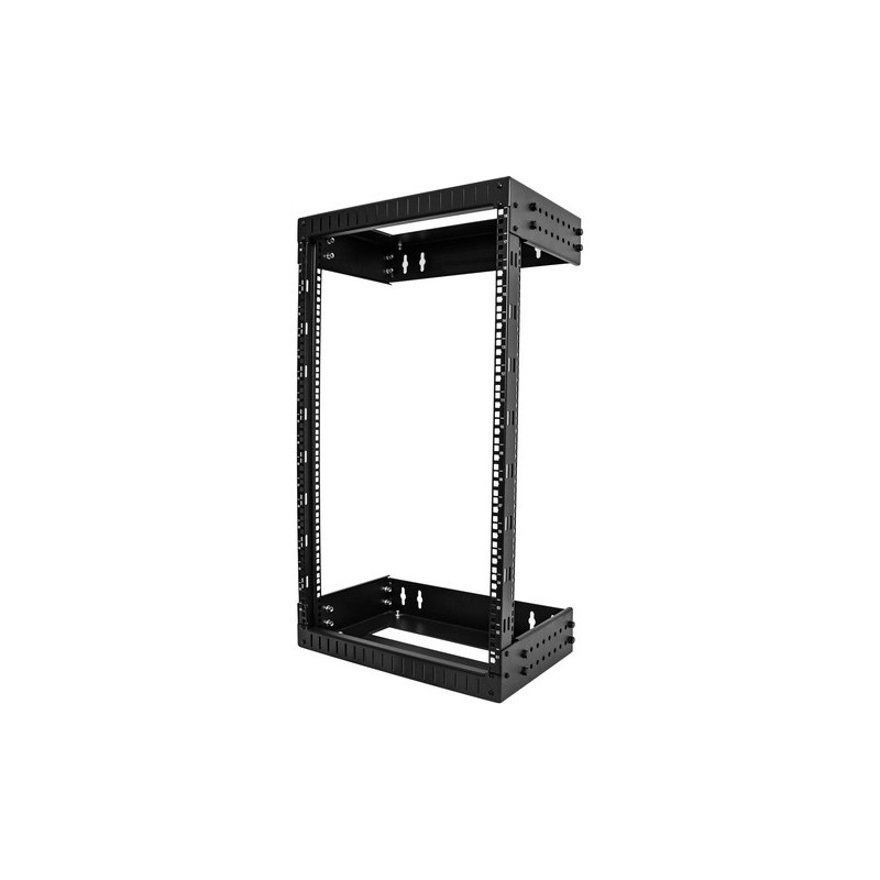 StarTech.com 18HE Netzwerkschrank 48,30cm (19") für Wandmontage - Einstellbare Tiefe 30 - 50cm - 2 Pfosten Open Frame Serversc