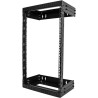StarTech.com 18HE Netzwerkschrank 48,30cm (19") für Wandmontage - Einstellbare Tiefe 30 - 50cm - 2 Pfosten Open Frame Serversc