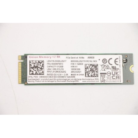 Lenovo SSDASM 512GM.22280PCIe4x4UMOPAL (5SS0W79513)