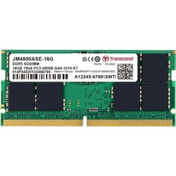 Transcend JetRAM - DDR5 - Modul - 16 GB - SO DIMM 262-PIN - 4800 MHz / PC5-38400 - 1.1 V - ungepuffert - on-die ECC (JM4800ASE-