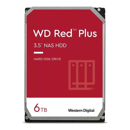 WD Red Plus WD60EFPX - Festplatte - 6TB - intern - 3.5" (8,9 cm) - SATA 6Gb/s - 5400 U/min - Puffer: 256MB (WD60EFPX)