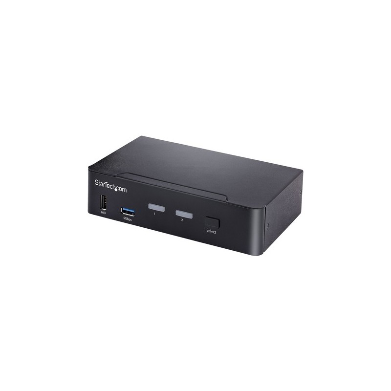 STARTECH.COM 2 Port USB C KVM Switch KVM Umschalter mit 4K 60Hz DisplayPort Thunderbolt 3/4 und USB C DP Alt Mode Audio USB A H