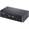 STARTECH.COM 2 Port USB C KVM Switch KVM Umschalter mit 4K 60Hz DisplayPort Thunderbolt 3/4 und USB C DP Alt Mode Audio USB A H