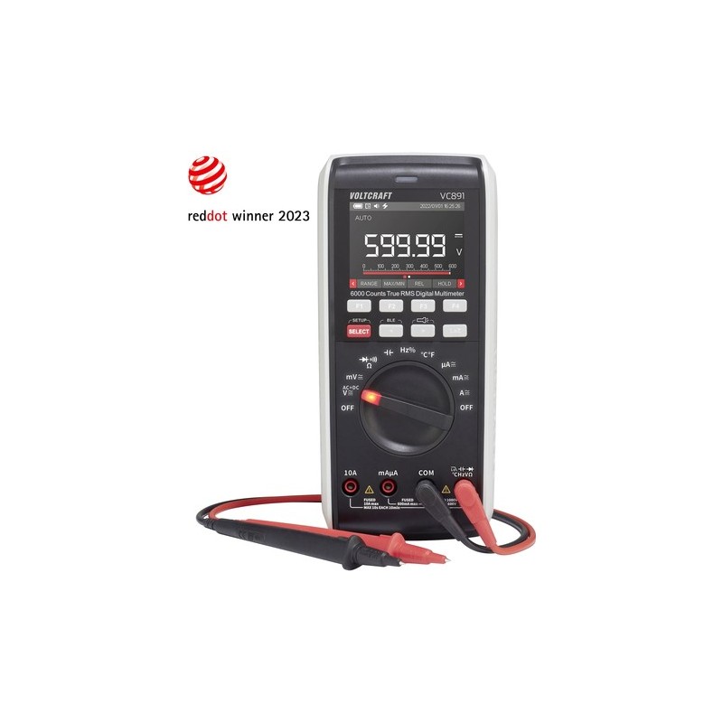 VOLTCRAFT VC891 Hand-Multimeter digital Datenlogger CAT III 1000 V, CAT IV 600 V Anzeige (Counts): 60000 (VC-12884330)