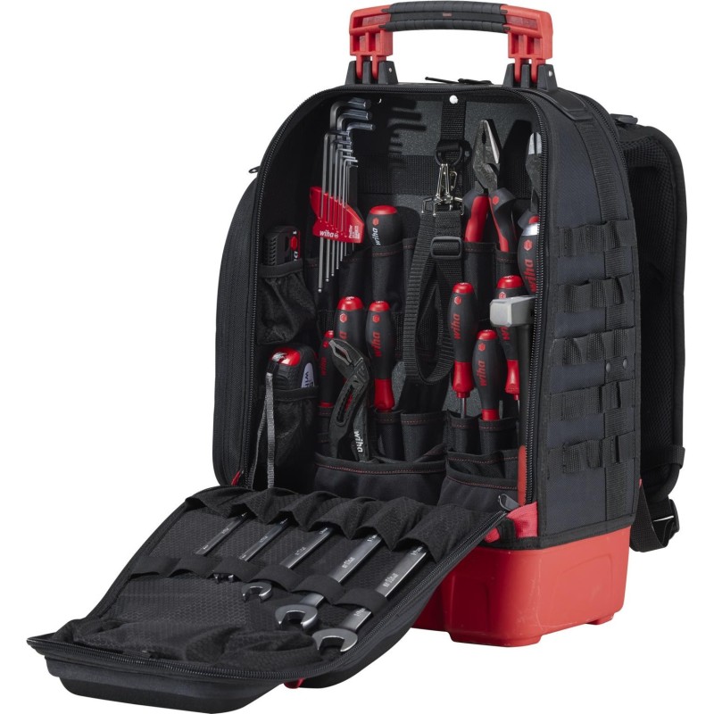 Wiha 45529 Handwerker, Heimwerker, Universal Werkzeugrucksack bestückt 43teilig (L x B x H) 385 x 260 x 530 mm (45529)