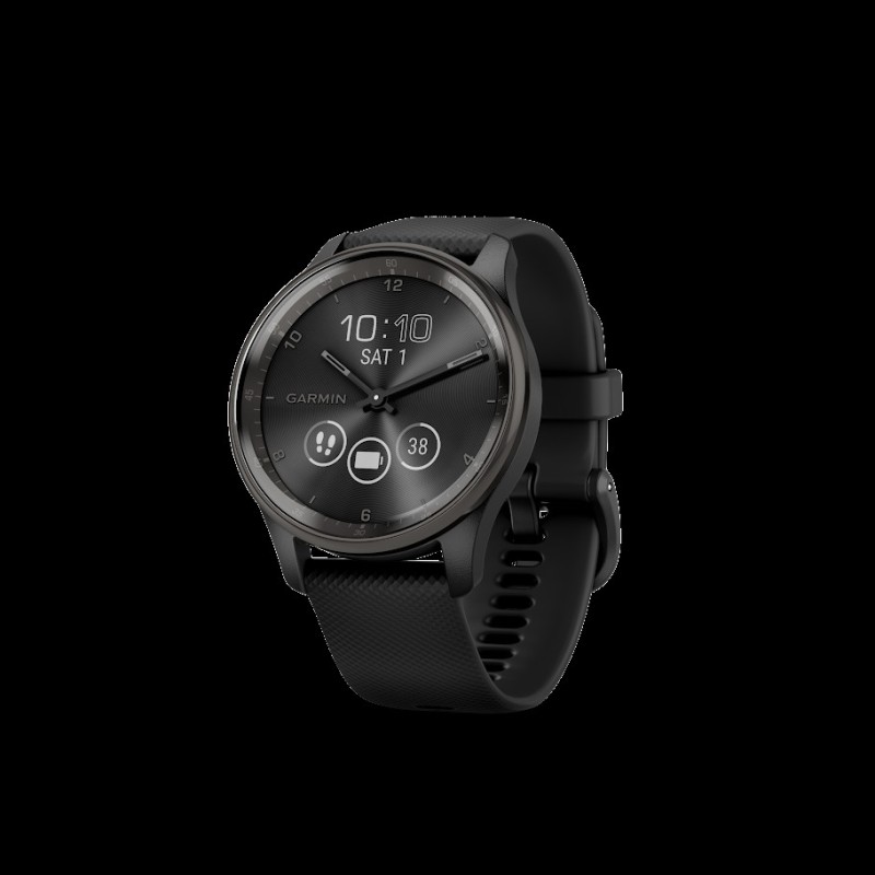 Garmin vívomove Trend - 40 mm - schwarz - intelligente Uhr mit Band - Silikon - Handgelenkgröße: 125-190 mm - einfarbig - Bluet