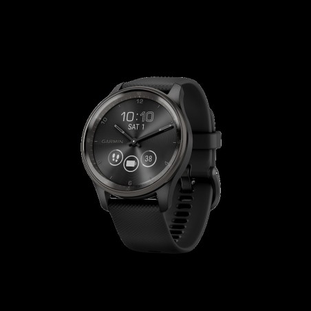 Garmin vívomove Trend - 40 mm - schwarz - intelligente Uhr mit Band - Silikon - Handgelenkgröße: 125-190 mm - einfarbig - Bluet