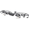 StarTech.com 2-Port Dual-Monitor HDMI Cable KVM Switch, 4K 60Hz, Compact KVM with 5ft/1,5m USB-A/HDMI/Audio Integrated Cables,