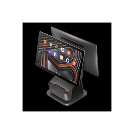SUNMI T3 PRO MAX, NFC, 39,6cm (15,6''), Full HD, USB, USB-C, BT (BLE), Ethernet, WLAN, schwarz, orange Kassensystem, Bildschirm