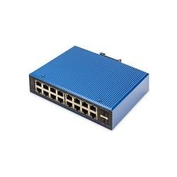 Digitus Industrieller 16+2 -Port L2 managed Gigabit Ethernet Switch. Switch-Typ: Managed, Switch-Ebene: L2. Basic Switching RJ-