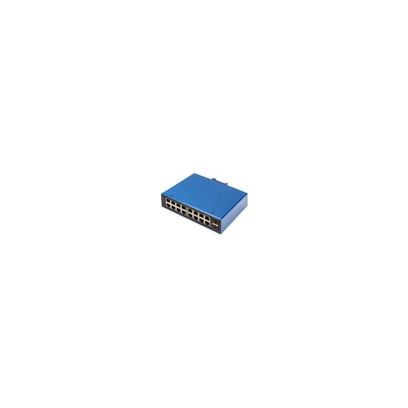 Digitus Industrieller 16+2 -Port L2 managed Gigabit Ethernet Switch. Switch-Typ: Managed, Switch-Ebene: L2. Basic Switching RJ-