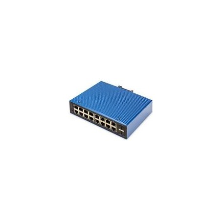 Digitus Industrial 16+2-Port L2 managed Gigabit Ethernet PoE Switch. Switch-Typ: Managed, Switch-Ebene: L2. Basic Switching RJ-