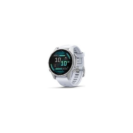 Garmin Fenix 8 - 43 mm - silber - Sportuhr mit Band - Silikon - Whitestone - Handgelenkgröße: 108-182 mm - Anzeige 3,556 cm (1,