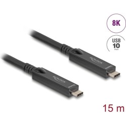 Delock Aktives Optisches USB-C 8K Video+ Daten+ PD Kabel 15 m (84258)