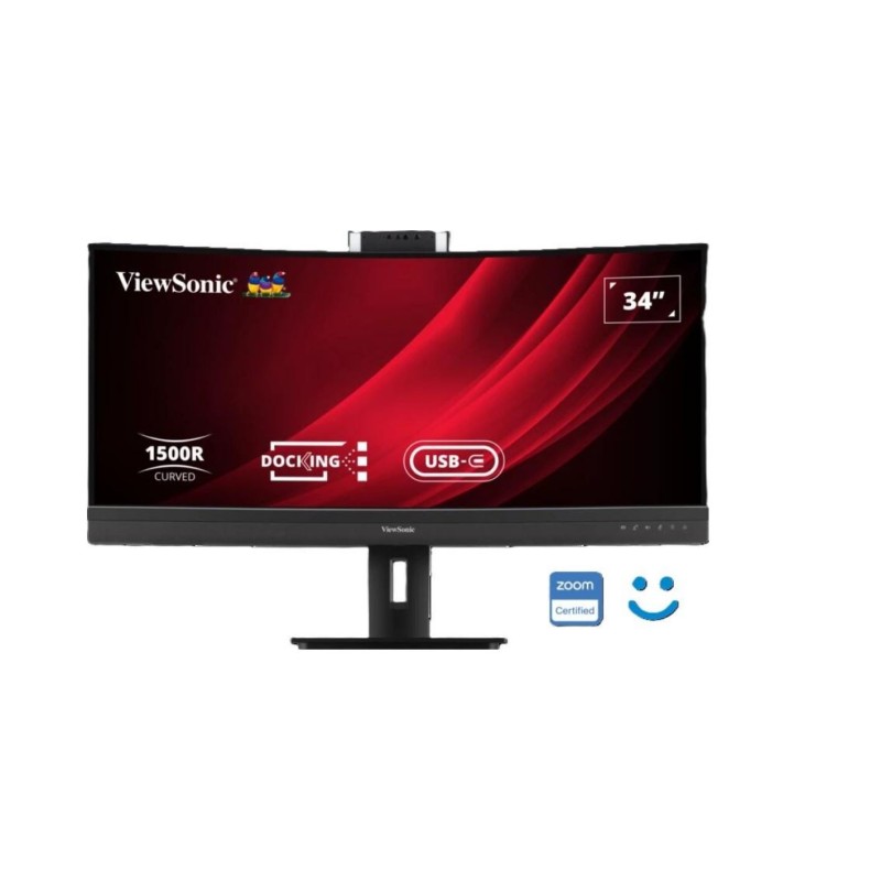 ViewSonic VG3457CV Curved Monitor 86,36 cm (34 Zoll) - UWQHD, VA, 5ms, HDMI, DisplayPort, USB-C, USB Hub, RJ45 Energieklasse F
