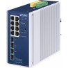PLANET IP30 Industrial L2/L4 8-Port Managed L2/L4 Gigabit Ethernet (10/100/1000) Aluminium - Blau (IGS-4215-8T4X)