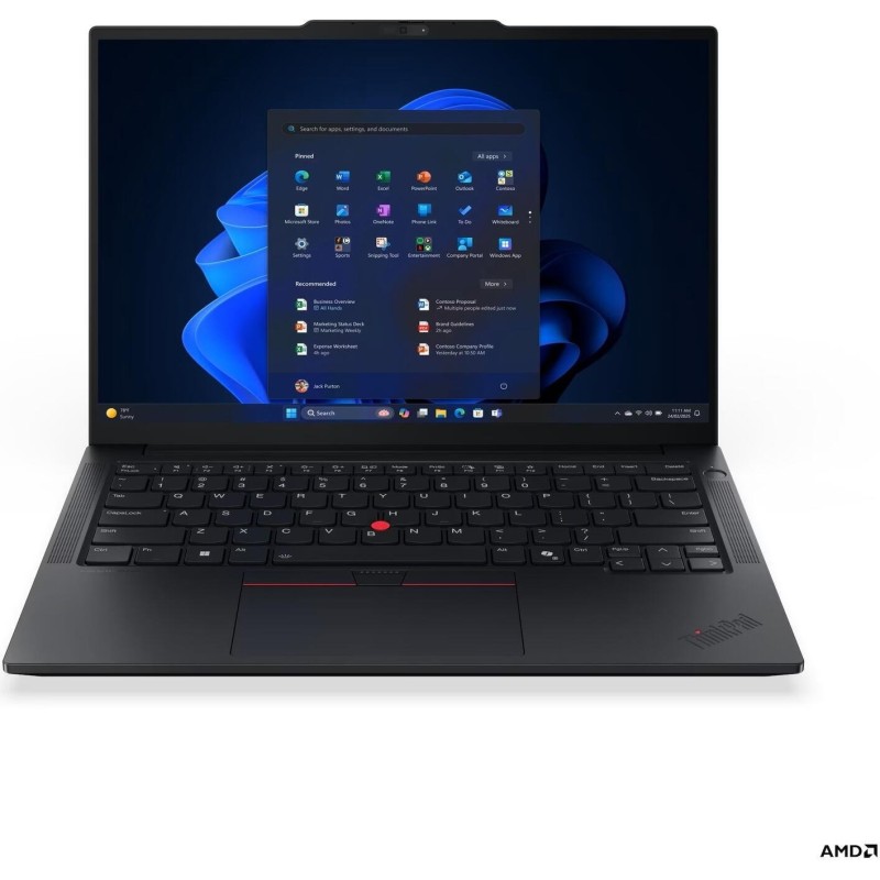 Lenovo ThinkPad E14 Gen 7 21T0 - 180 -Scharnierdesign - AMD Ryzen 7 250 / 3.3 GHz - Win 11 Pro - Radeon 780M - 32 GB RAM - 1 TB