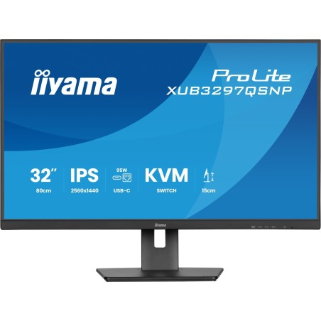iiyama ProLite XUB3297QSNP-B1 - LED-Monitor - 81.3 cm (32") (31.5" sichtbar) - 2560 x 1440 QHD 100 Hz - IPS - 350 cd/m² (XUB329