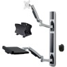 StarTech.com Wall Mount Workstation, VESA Mount For 32" Monitors (22lb/10kg), Fully Articulating Arms For Single Monitor Mount