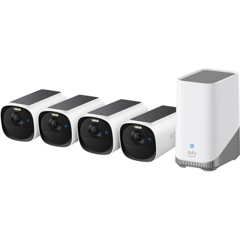 EUFY Cam E40 4-Cam Kit HomeBase S380 and Solar Panel (E8144327)