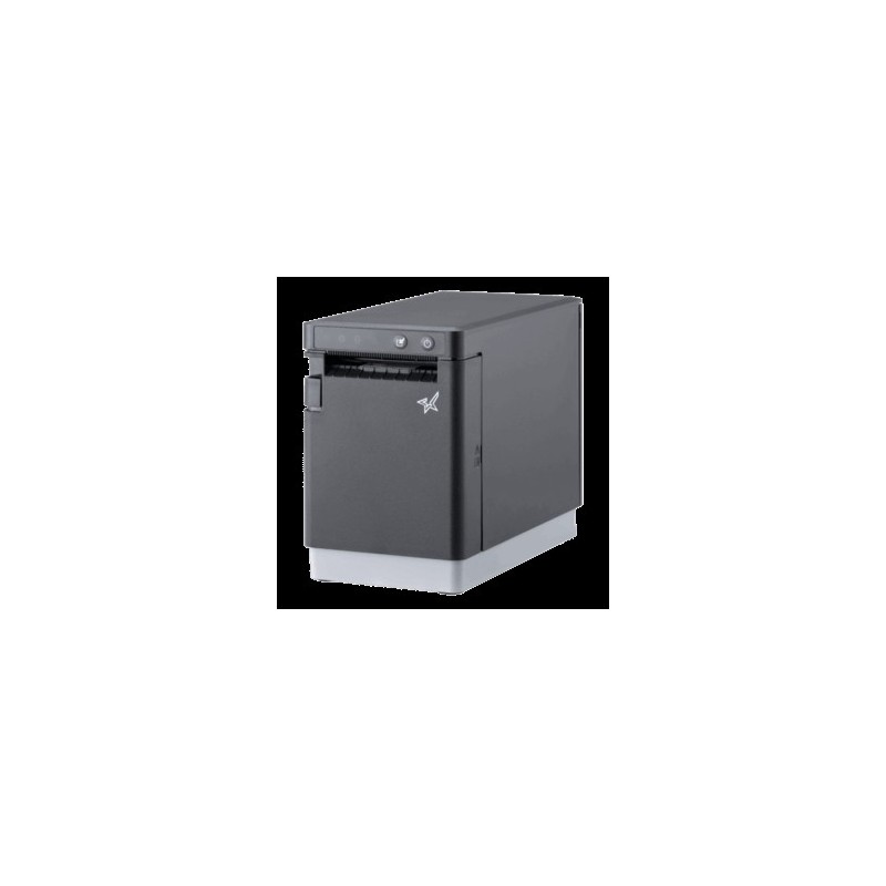 Star mC-Label2, CloudPRNT, 12 Punkte/mm (300dpi), Cutter, linerless, USB-C, Ethernet, schwarz Etikettendrucker, Thermodirekt, E