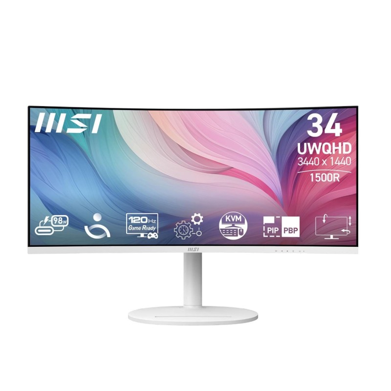 MSI Modern MD342CQPWDE 86cm (34") VA UWQHD 4ms 120Hz Energieklasse F (9S6-3PC59H-040)